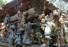 成千隻娃娃懸掛在樹上，一切來源於花匠的想象？