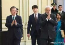 印度總理莫迪訪問韓國，韓印關系拉近，與文在寅成為「兄弟」