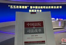 最高法發佈《中國法院司法改革白皮書》。