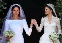 王室粉絲突發奇想，穿凱特和梅根同款服裝，王妃架勢一眼區別出！