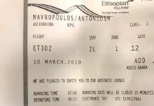 希臘男子網上曬出的登機資料。