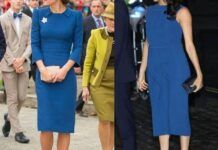 同樣是穿寶藍色服裝，梅根與凱特兩人穿出來的氣質相差不是一點點