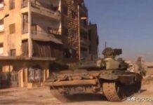敘利亞戰況慘烈，武裝分子負隅頑抗，坦克爬樓炮轟陽台！