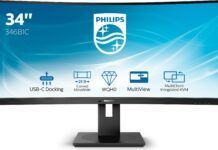 飛利浦發布100Hz帶魚屏顯示器：自帶USB-C、千兆以太網