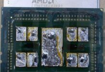 AMD 64核EPYC霄龍處理器開蓋：釺焊導熱