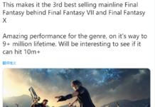 《最終幻想15》銷量突破890萬 位居系列正傳第四最終幻想15