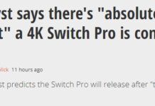 分析師：任天堂2020年絕對會推出支持4K的Switch Pro 另外一位卻否定任天堂Switch主機