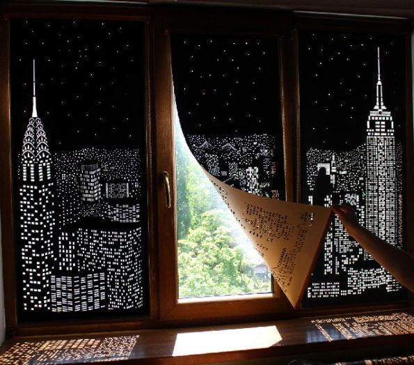 白天也能看絕美夜景！　烏克蘭「城市剪影窗簾」浪漫伴你午睡