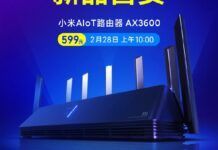 小米首款WiFi 6路由器AX3600首銷 599元