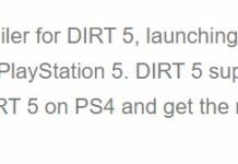 開發商：《塵埃5》將支持PS4版免費升級至PS5版