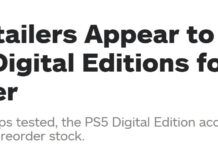 數字版PS5庫存太少 外媒推測只占零售商庫存20%