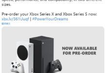 微軟Xbox官推表示XSX/XSS預購已開啟