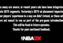 2K回應《NBA 2K21》廣告不可跳過：未來將修復