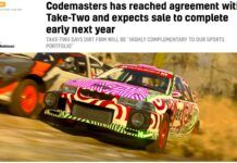 Codemasters與Take Two達成協議 收購案預計在2021年完成