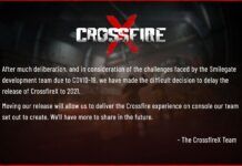 《穿越火線X》官方表示受疫情影響游戲跳票至2021年