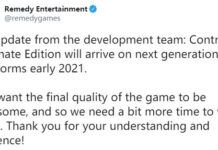 《控制：終極合輯》次世代版本將於2021年初推出