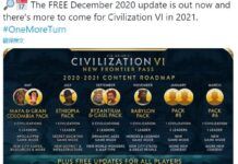 《文明6》12月更新已發布 更多DLC將在明年陸續推出