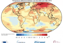 2020年將成為有記錄以來最暖的三個年份之一