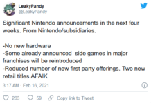 消息稱任天堂Switch在未來四周內有重大發布 包括兩款第一方新游戲