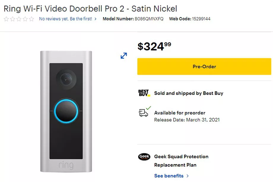 亞馬遜新品智能門鈴Ring Video Doorbell Pro 2帶來「3D運動檢測」新特性
