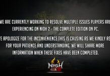 《仁王2》為PC版諸多BUG致歉 正在進行修復工作