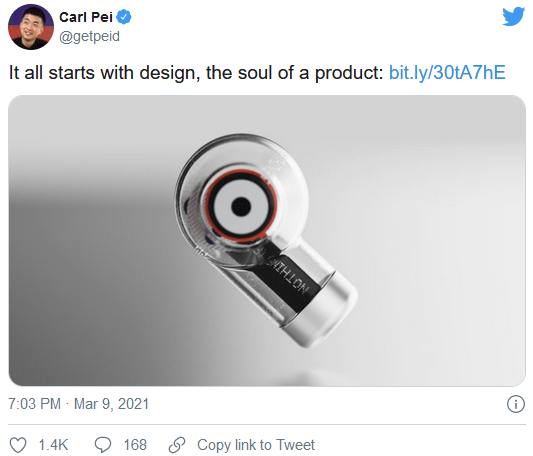 裴宇的Nothing公司預告了首款真無線耳塞的設計理念
