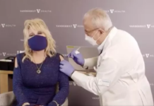 美傳奇鄉村音樂歌手多莉·帕頓注射第一劑新冠疫苗