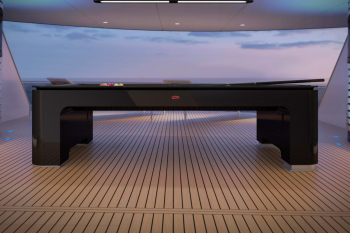 布加迪發布售價30萬美元的撞球桌 其陀螺儀自動調平功能可在遊艇使用