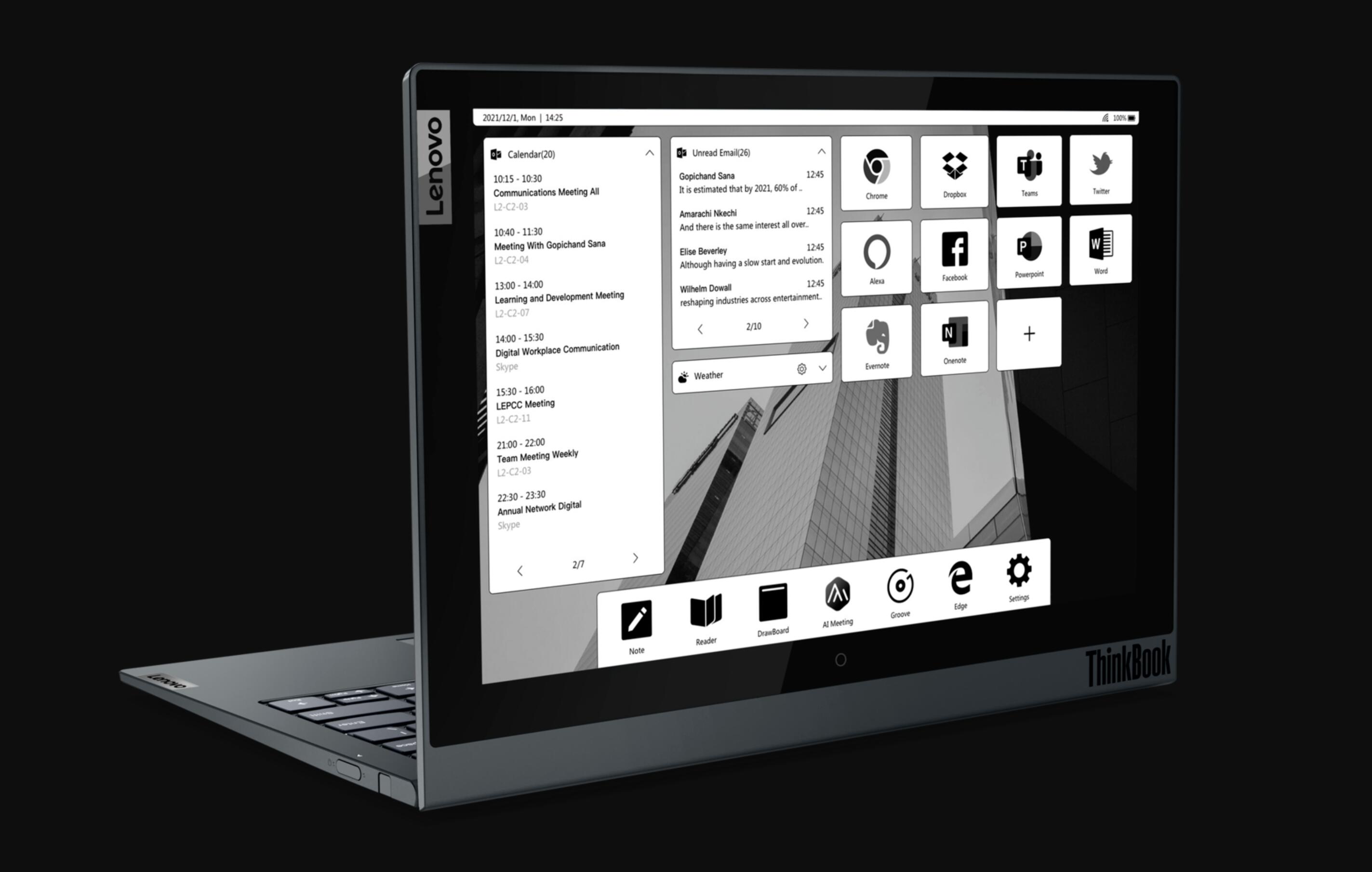 聯想發布第二代ThinkBook Plus，搭載英特爾第11代處理器、墨水屏規格大增