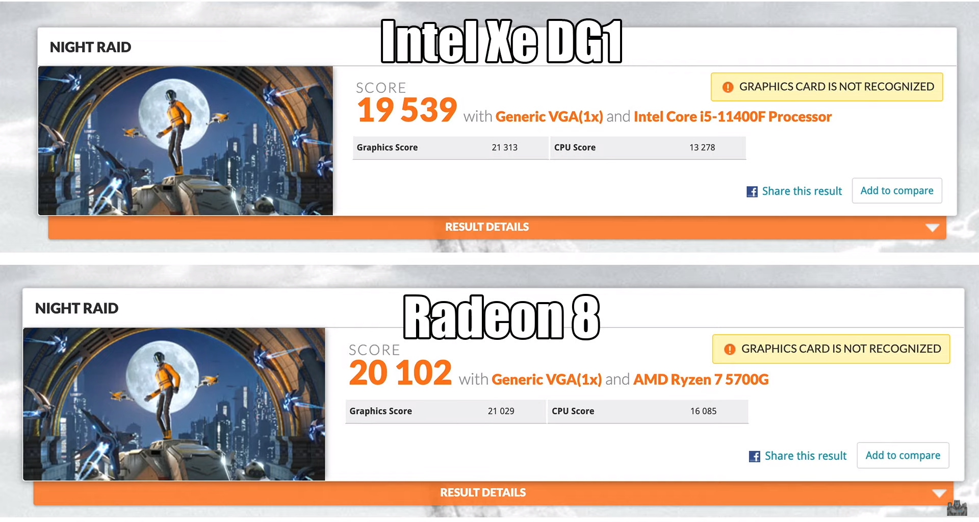 Intel DG1獨顯測試曝光 性能略勝AMD 5700G的核顯