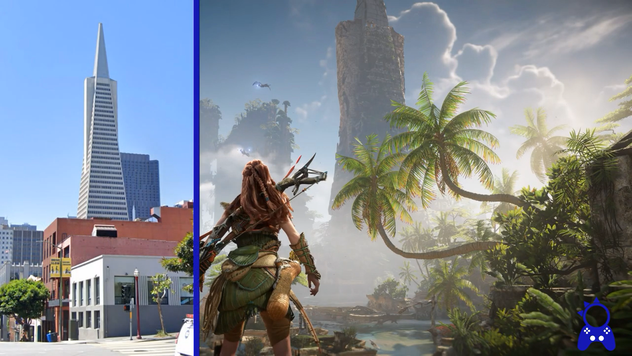 《地平線2》遊戲場景VS現實地標 千年後的舊金山遺址