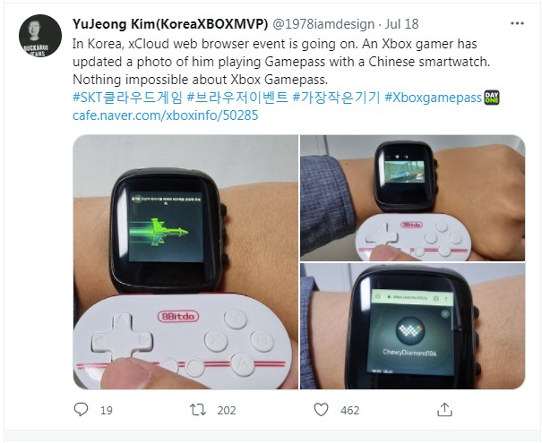 韓國XBox玩家騷操作 在智能手錶上玩《極限競速 地平線4》