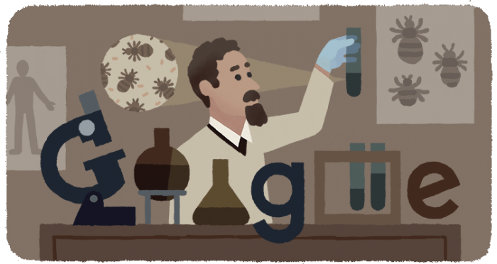 Google doodle紀念斑疹傷寒疫苗發明者Rudolf Weigl