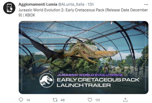 傳聞：《侏羅紀世界：進化２》新DLC將於12月9日發布