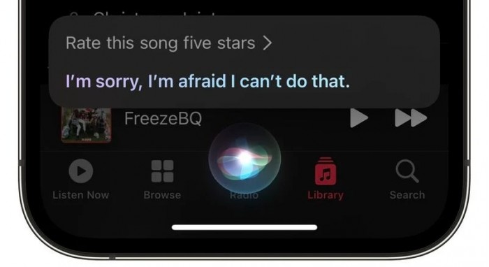 用戶反映 請求Siri對Apple Music歌曲評級的功能已失效