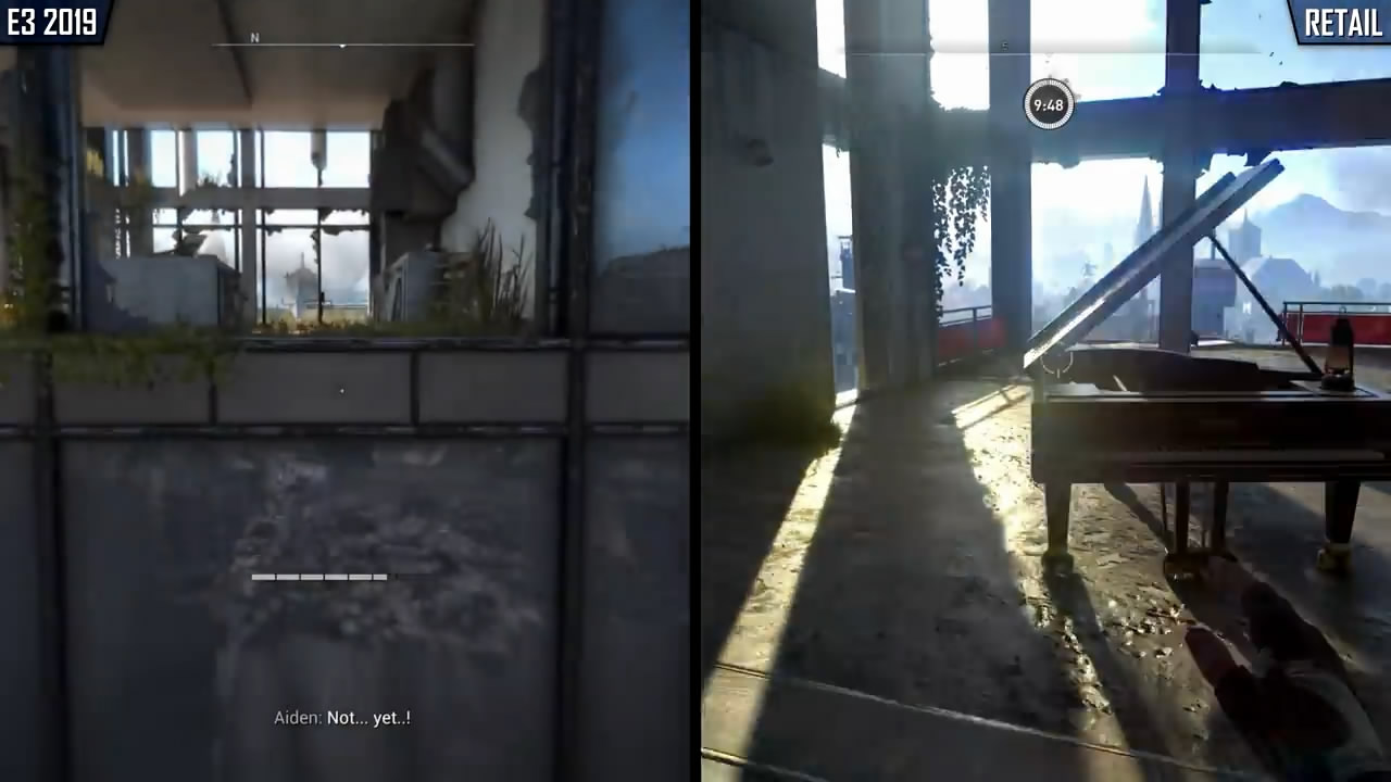 《消逝的光芒2》E3預告片 vs 正式版遊戲 畫面對比視頻