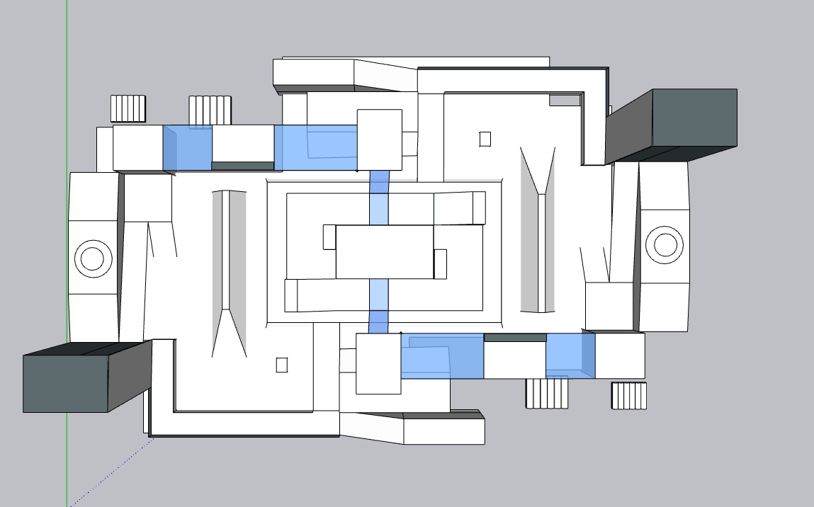 我搓了一張《Splatoon 2》地圖的設計白模稿