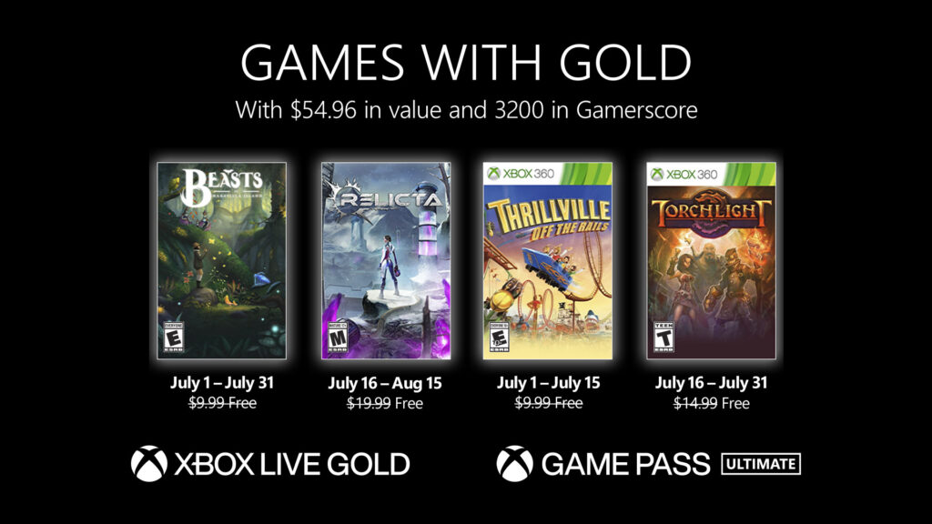 Xbox金會員7月會免公布 《瑞利達》在內共四款遊戲