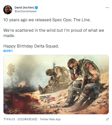 《特殊行動：一線生機》發售十周年 遊戲製作人發文祝賀