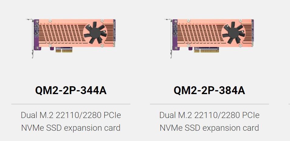 威聯通發布兩款PCIe擴展卡：支持雙M.2插槽
