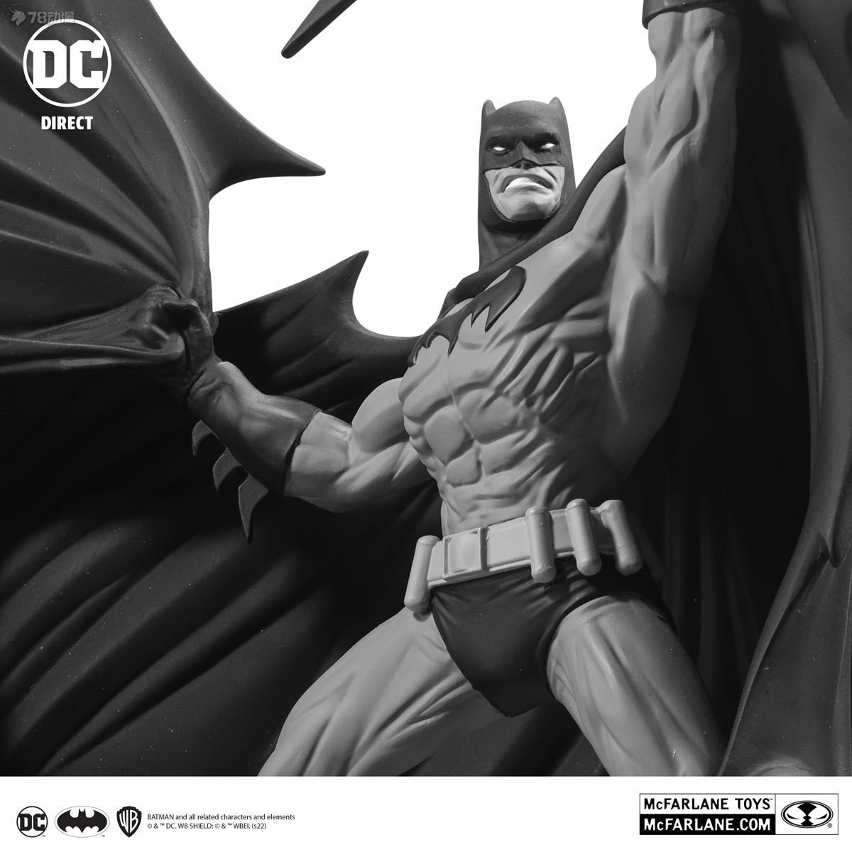 麥克法蘭 X DC DIRECT 新品 蝙蝠俠:黑白系列 蝙蝠俠(丹尼斯·考恩) 雕像