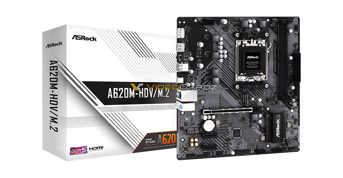 首款AMD A620主板圖片：來自華擎的A620M-HDV/M.2