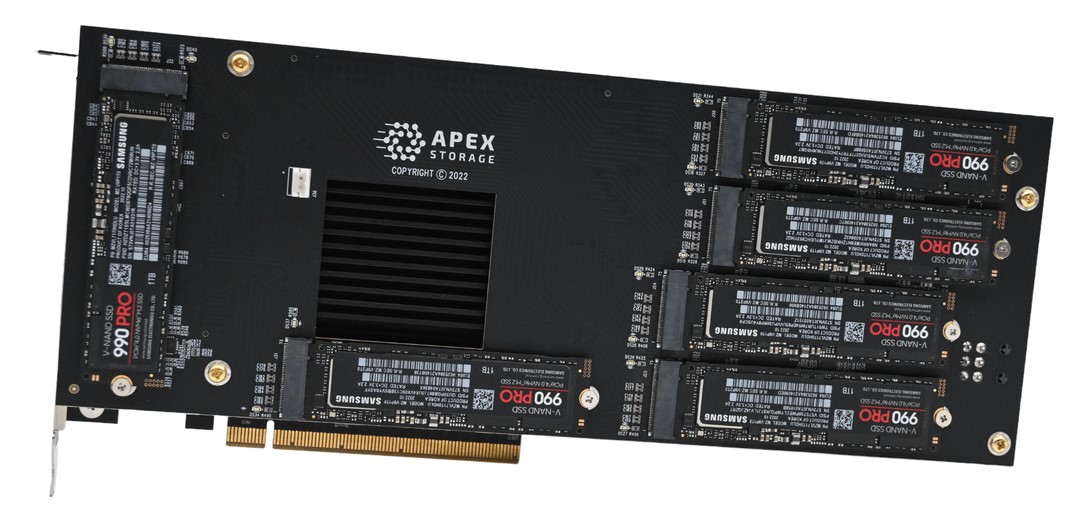 Apex Storage推出X21 M.2擴展卡：最多可安裝21塊M.2固態硬碟
